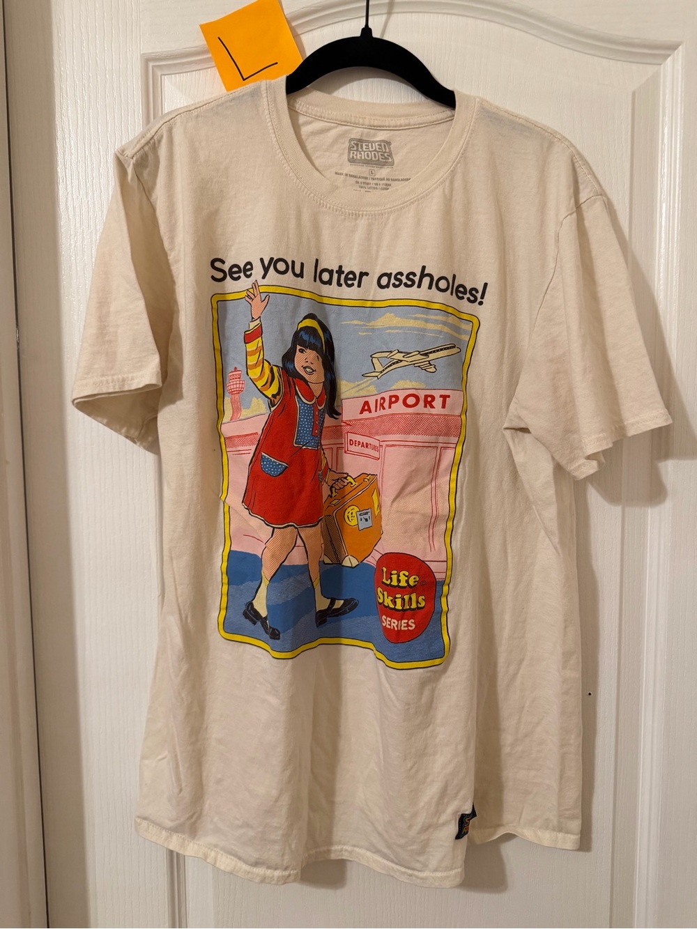 See You Later Graphic Tee - Cream by Steven Rhodes